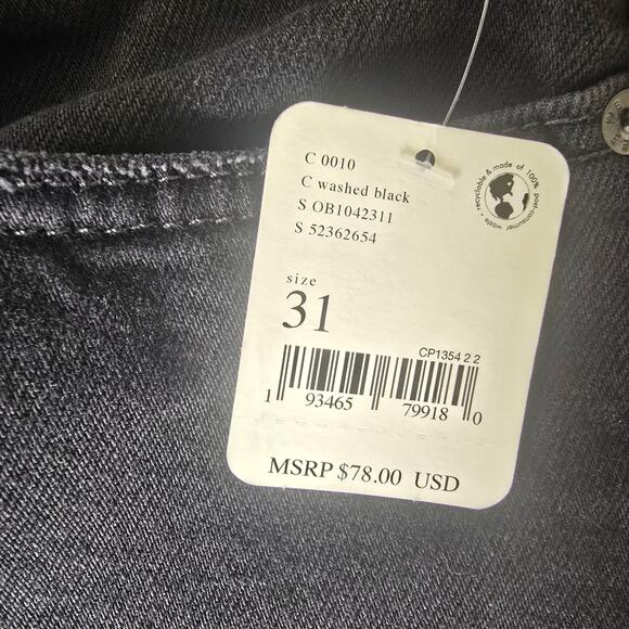 We The Free Black Distressed Jeans Shark Bite Hem Button Fly - Size 31 - NWT - Picture 9 of 9